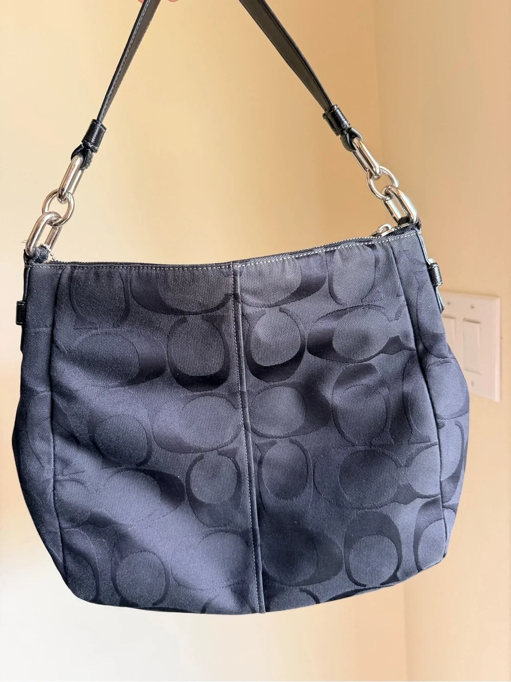 Coach Chelsea Ashlyn Black Signature Jacquard Shoulder Bag